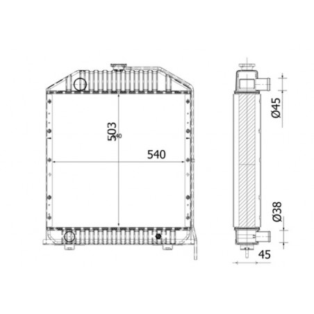 Radiator Fiat CR2281000S,5143883,5143884,4997296,4997298,4997175,23/150-302E